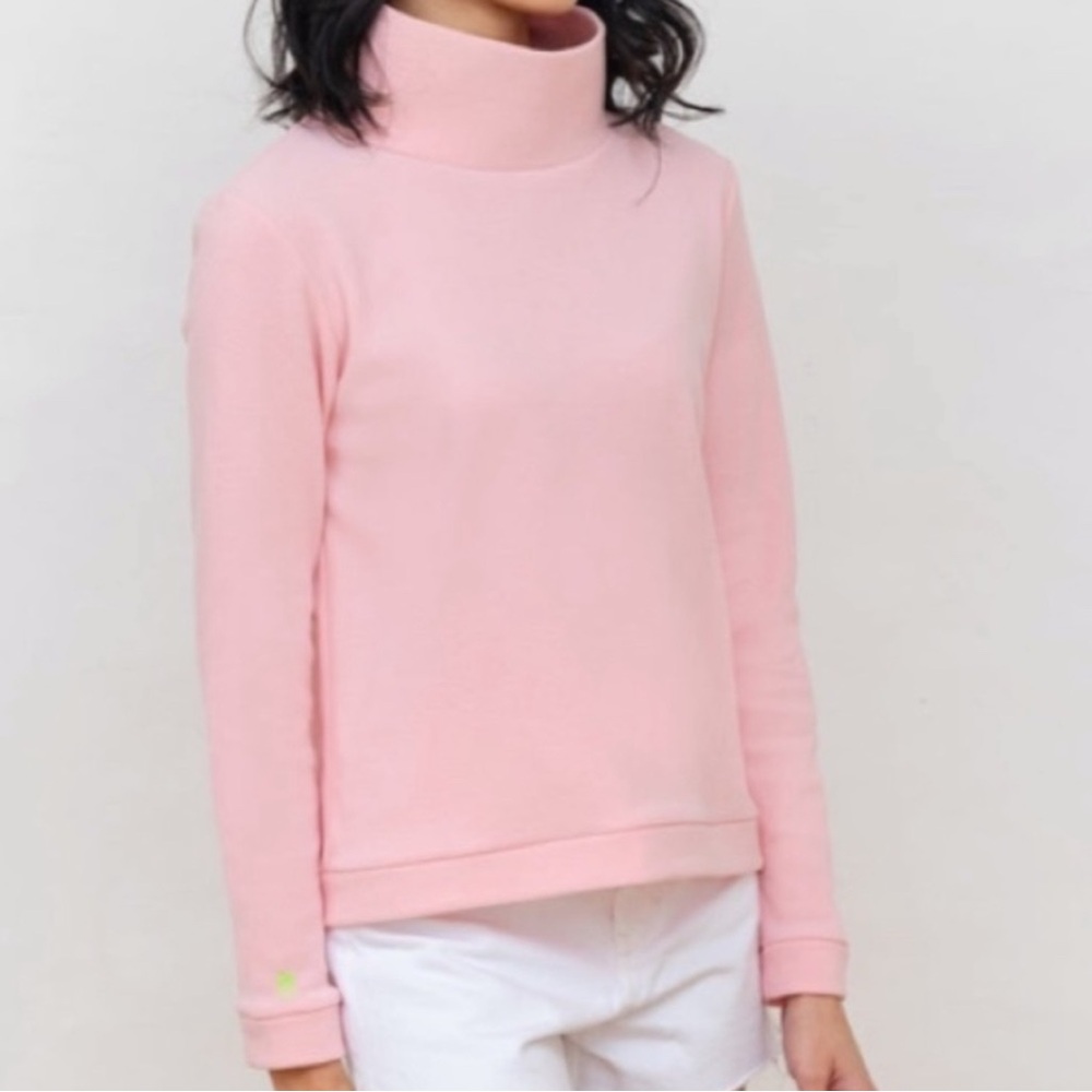 Park Slope Turtleneck in Terry Fleece (Pink) - M (6-8)